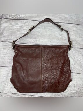 Liz Claiborne Brown Soft Leather Hobo Medium Shoulder Bag